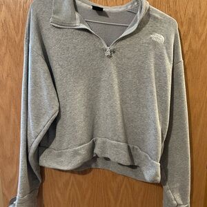 The North Face Heather Gray Fleece Pullover